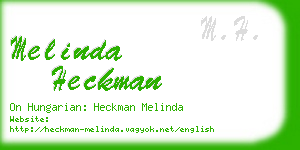 melinda heckman business card